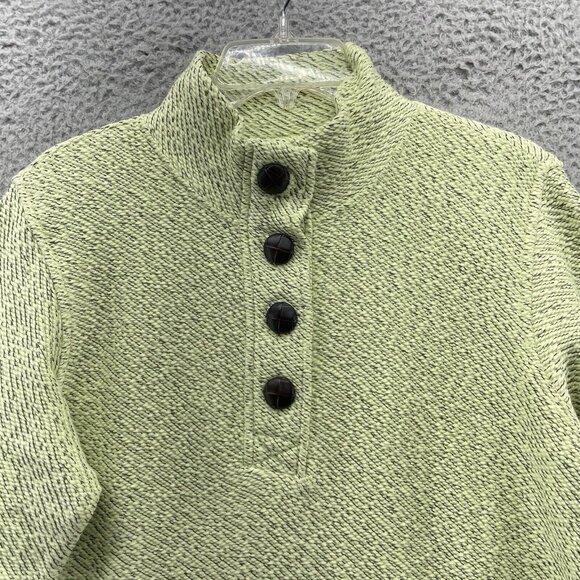 Soft Surroundings Textured Slouchy Nubby Sweater Tunic Style #25928 Green Size L - Picture 2 of 9